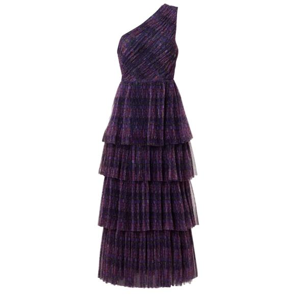 Hutch Tiered Floral Xala Dress in Purple Multi, Size US 12 - Picture 1 of 10